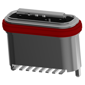 XB-TYPE C 8P-17 vertikale wasserdichte Basis L=7.15mm (mit Stahlblech) (U-förmige Zinklegierung Schale)